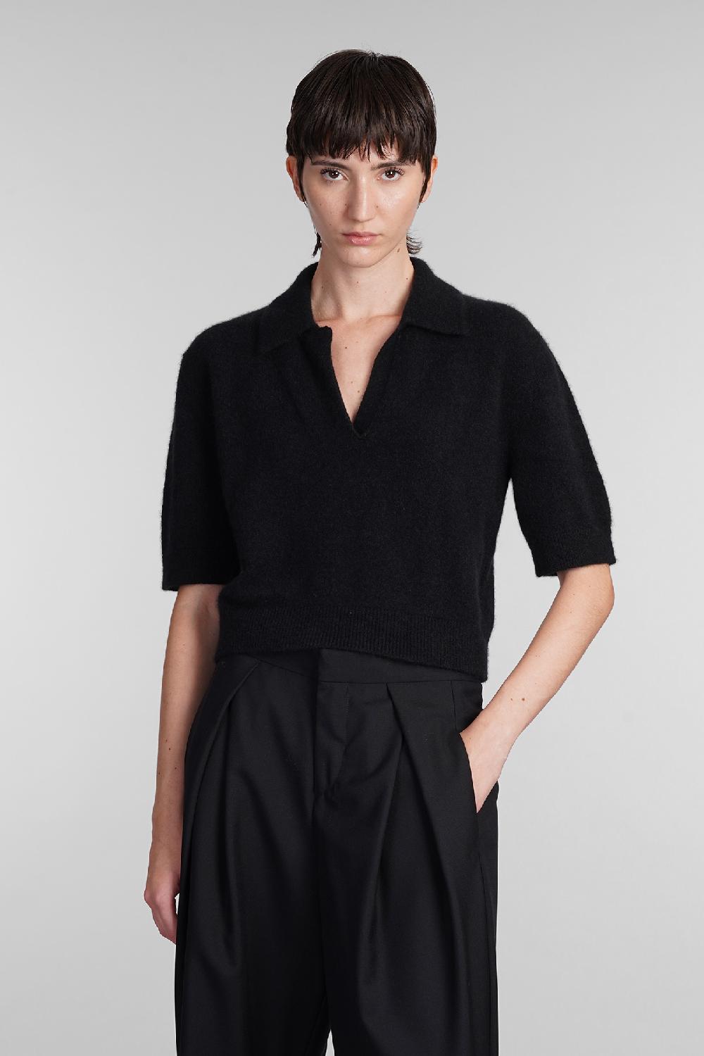 Deliberti Laneus Polo in cashmere nera cod. 407325 - Deliberti The Luxury Shopping Promozione temporanea