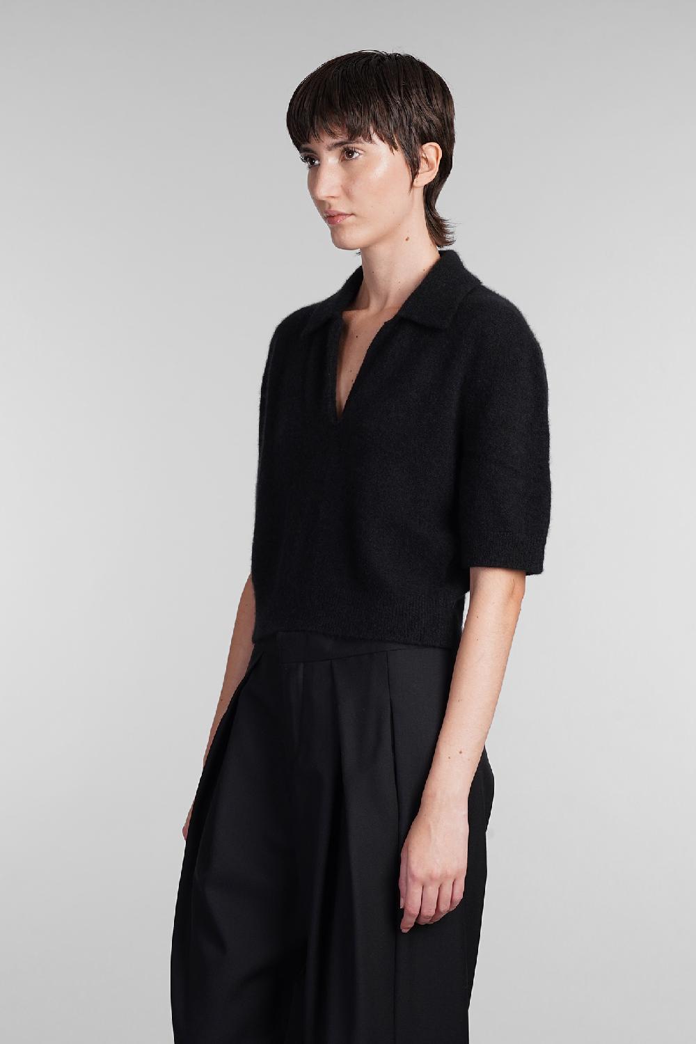 Deliberti Laneus Polo in cashmere nera cod. 407325 - Deliberti The Luxury Shopping Promozione temporanea