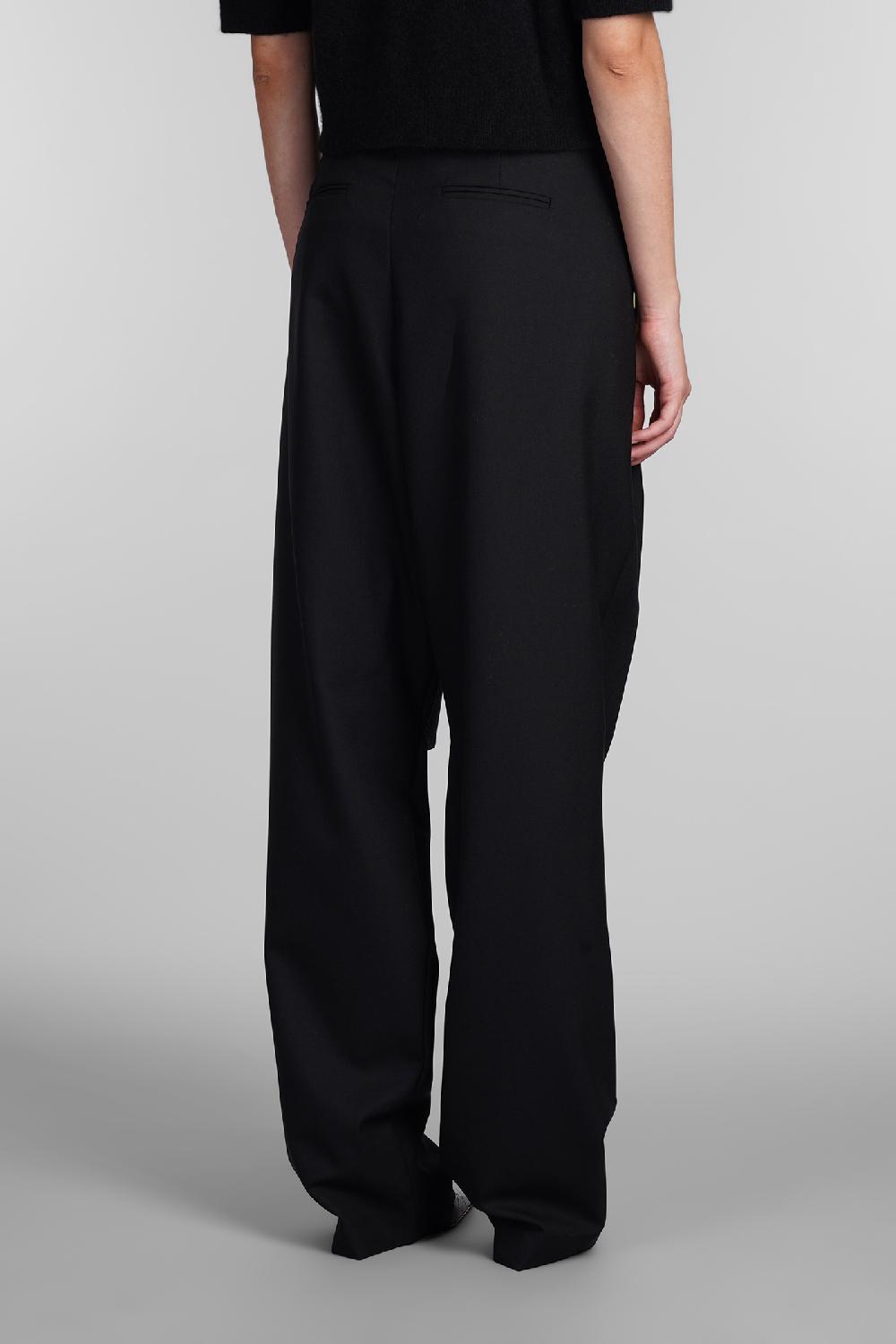 Deliberti Laneus Pantalone in lana nera cod. 407326 - Deliberti The Luxury Shopping Fino al 50% di sconto