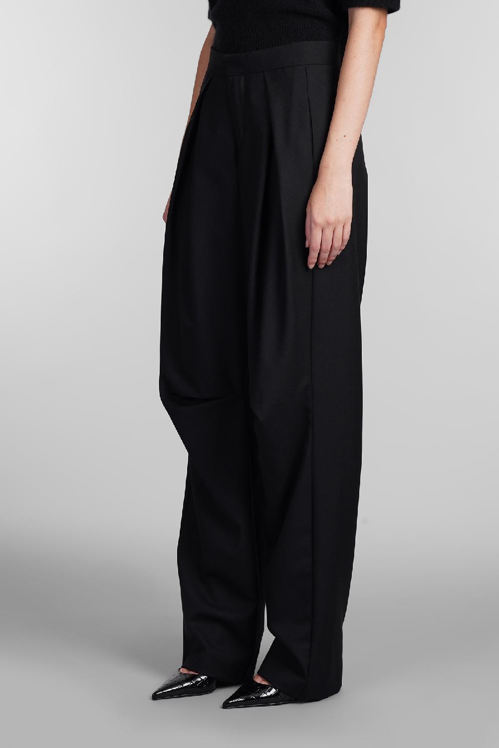 Deliberti Laneus Pantalone in lana nera cod. 407326 - Deliberti The Luxury Shopping Fino al 50% di sconto