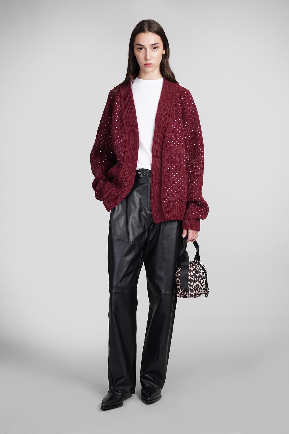Deliberti Laneus Cardigan in lana bordeaux cod. 409124 - Deliberti The Luxury Shopping Only for today