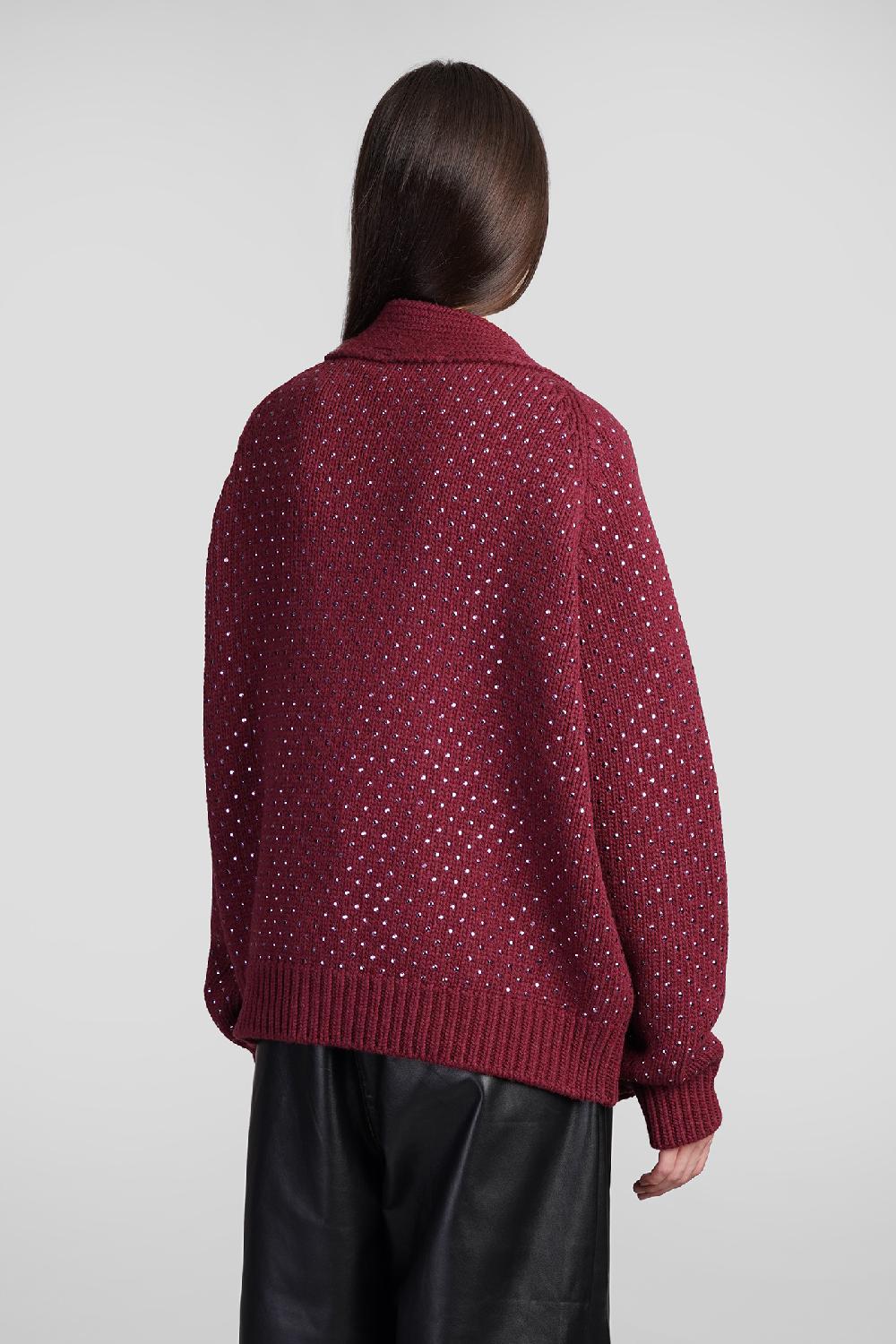 Deliberti Laneus Cardigan in lana bordeaux cod. 409124 - Deliberti The Luxury Shopping Only for today