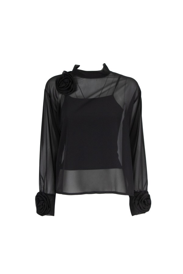 U R Ink LAS HERAS 234W4D6 CAMICIE e BLUSE NERO Italy