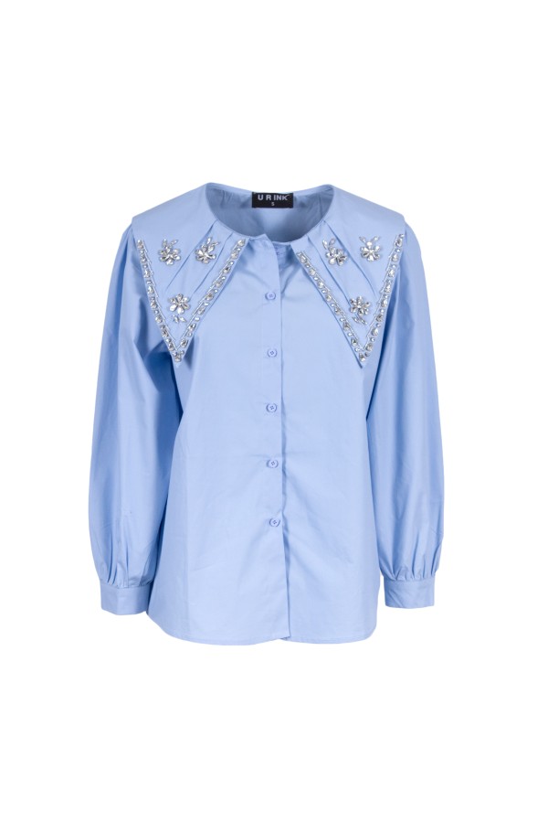 U R Ink ALMERÍA 254W4G0 CAMICIE e BLUSE CELESTE Saldi Di Fabbrica
