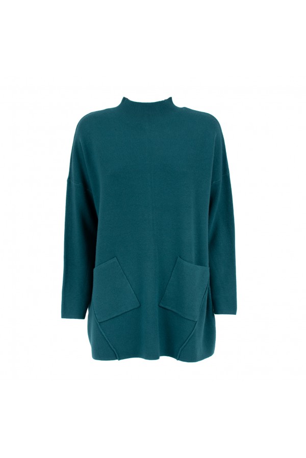 U R Ink NILDE204W1L9 MAGLIERIA GREEN-TEAL Vendita Economica