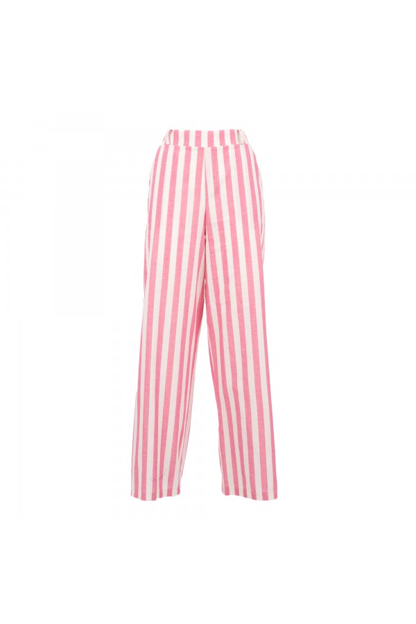 U R Ink VERACRUZ244S3M7 PANTALONI BIANCO-ROSA In Linea