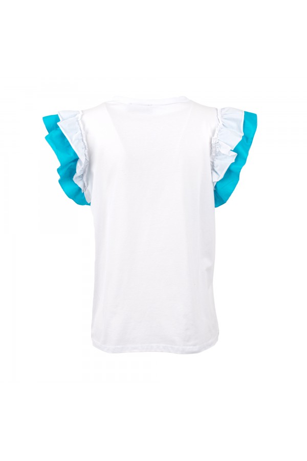 U R Ink SUECA004S30G T-SHIRT BIANCO-AZZURRO Offerta