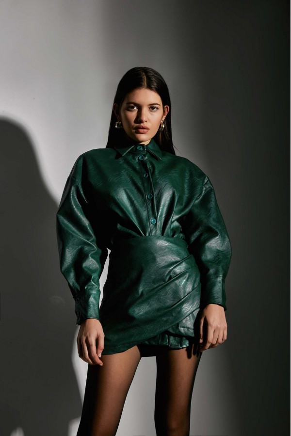 U R Ink SIMONA044W1A8 CAMICIE e BLUSE GREEN In Linea