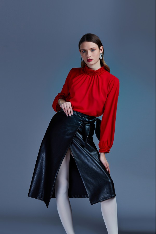 U R Ink SANTOS234W2Z4 CAMICIE e BLUSE ROSSO Spedizione Gratuita