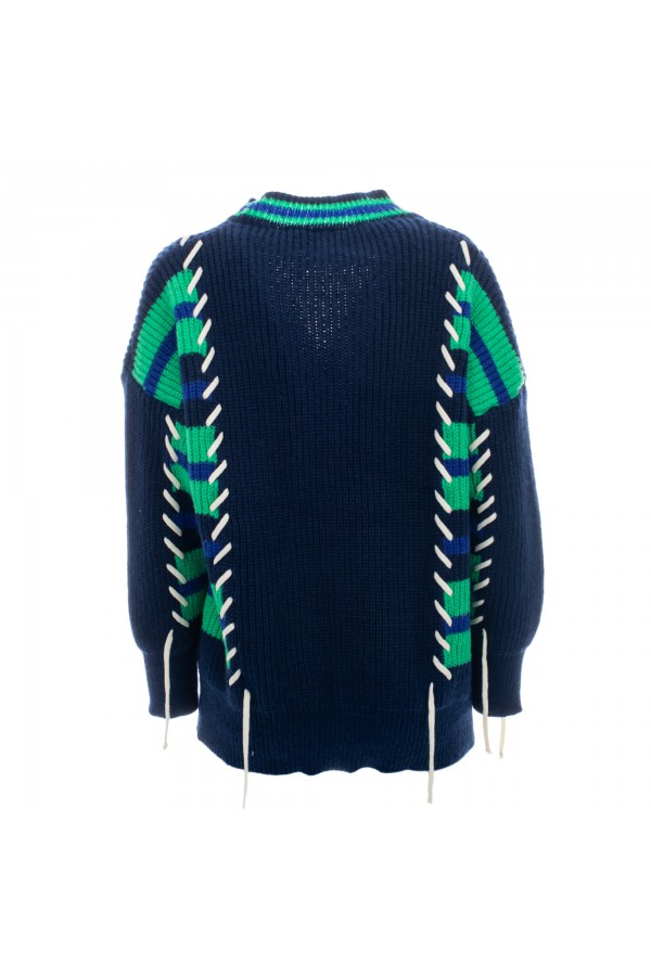 U R Ink SANTIAGO064W25A MAGLIERIA BLU/VERDE Soddisfazione Garantita