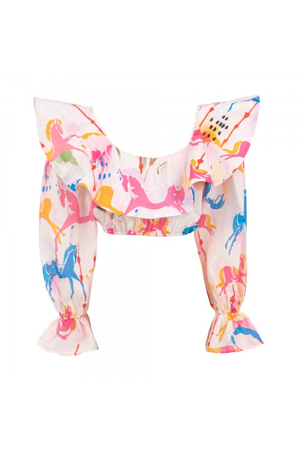 U R Ink LA PAZ 124S3U6 TOP e BODY BIANCO-ROSA-BLU Shopping Online