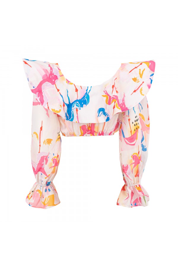 U R Ink LA PAZ 124S3U6 TOP e BODY BIANCO-ROSA-BLU Shopping Online