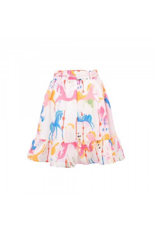 U R Ink LA PAZ 014S3U6 GONNE BIANCO-ROSA-BLU Affare Del Giorno