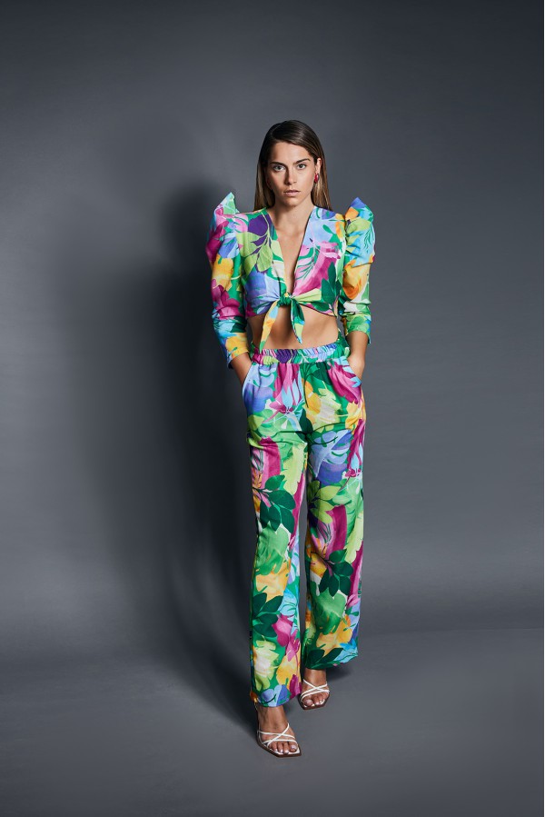 U R Ink AMARANTE244S3C2 PANTALONI MULTICOLORE Acquista Ora