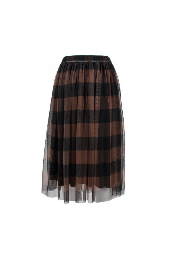 U R Ink CINZIA024W1U3 GONNE BLK-TOBACCO Vendita Calda