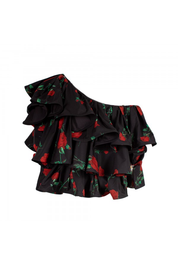 U R Ink VISEU 234S4J0 CAMICIE e BLUSE NERO-ROSSO Spedizione Gratuita