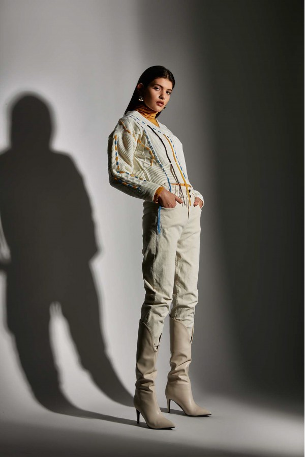 U R Ink ALBERTA054W1I1 PANTALONI BUTTER Vendite Flash
