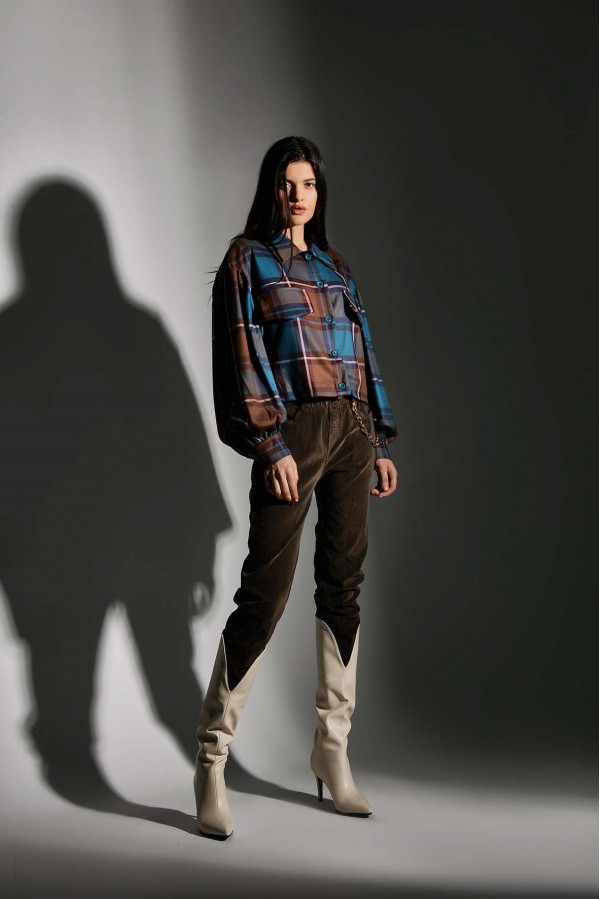 U R Ink ALBERTA054W1A3 PANTALONI BROWN Negozio