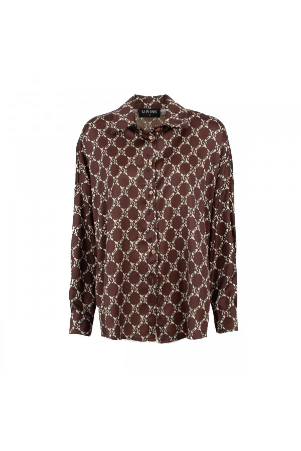 U R Ink DELIZIA044W1A3 CAMICIE e BLUSE BROWN Italia