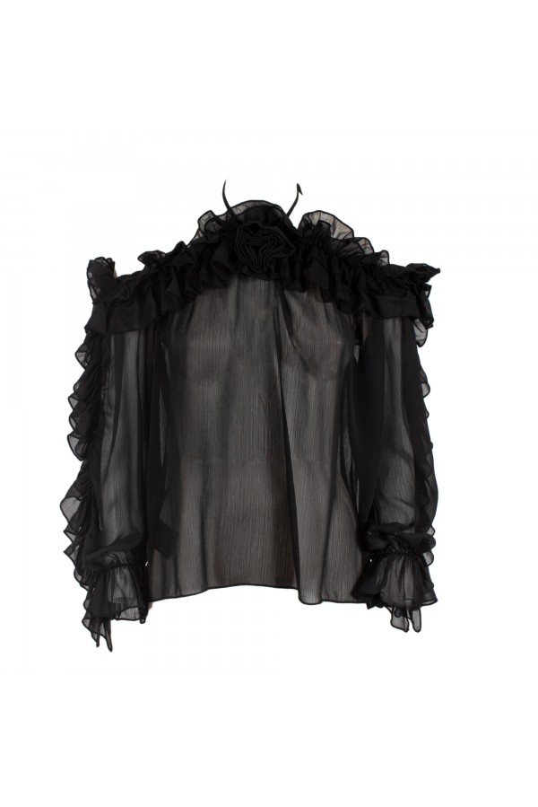 U R Ink SAN ISIDRO 234S4D6 CAMICIE e BLUSE NERO Spedizione Gratuita