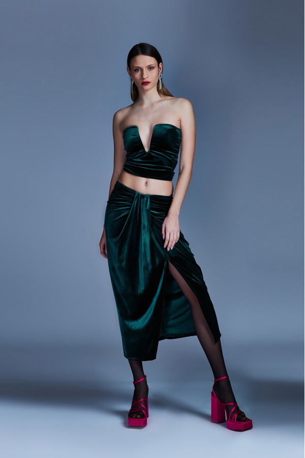 U R Ink MALAGA124W2F2 TOP e BODY VERDE In Saldo