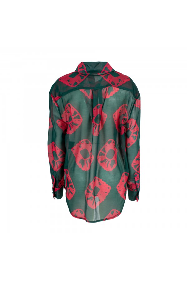 U R Ink ARANJUEZ 254S411 CAMICIE e BLUSE VERDE/MAGENTA Sostegno trimestrale