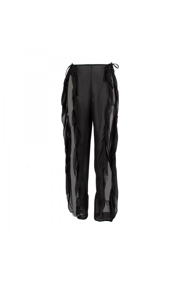 U R Ink ELVAS 244S4D6 PANTALONI NERO Nuovo