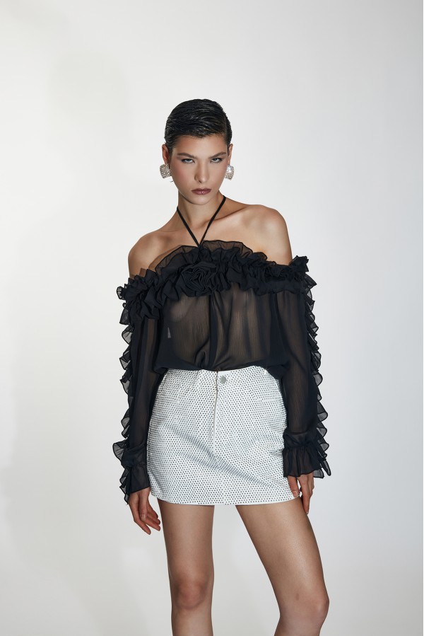 U R Ink CHEPEN 014S4N8 GONNE DENIM BIANCO Online