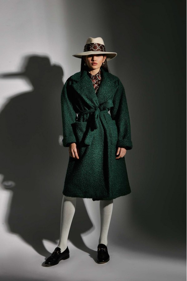U R Ink EMANUELA084W1A8 CAPPOTTI GREEN In Saldo