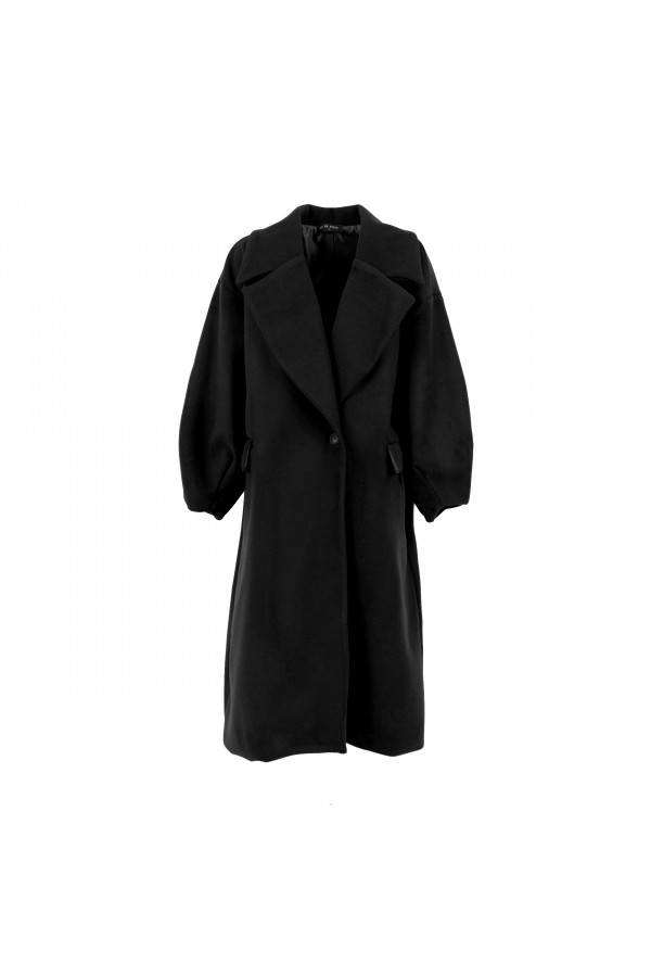 U R Ink ELVIRA084W1A4 CAPPOTTI BLACK Spedizione gratuita