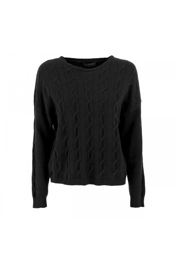 U R Ink ELLA204W1A4 MAGLIERIA BLACK Negozio online di fabbrica