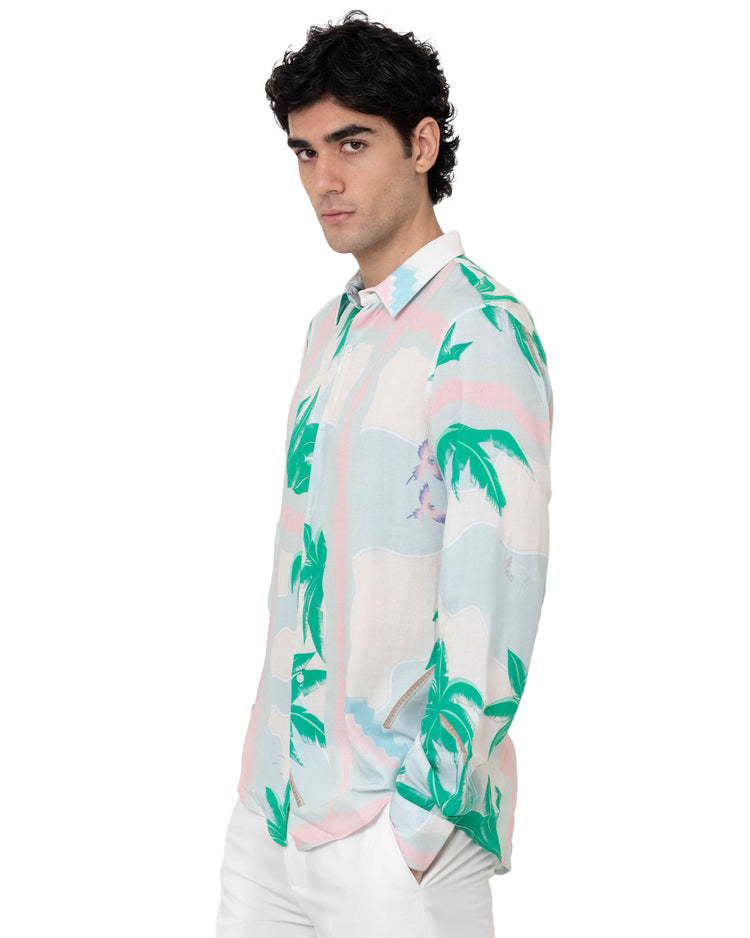 Why not brand Camicia Manica Lunga con Palme Promozione