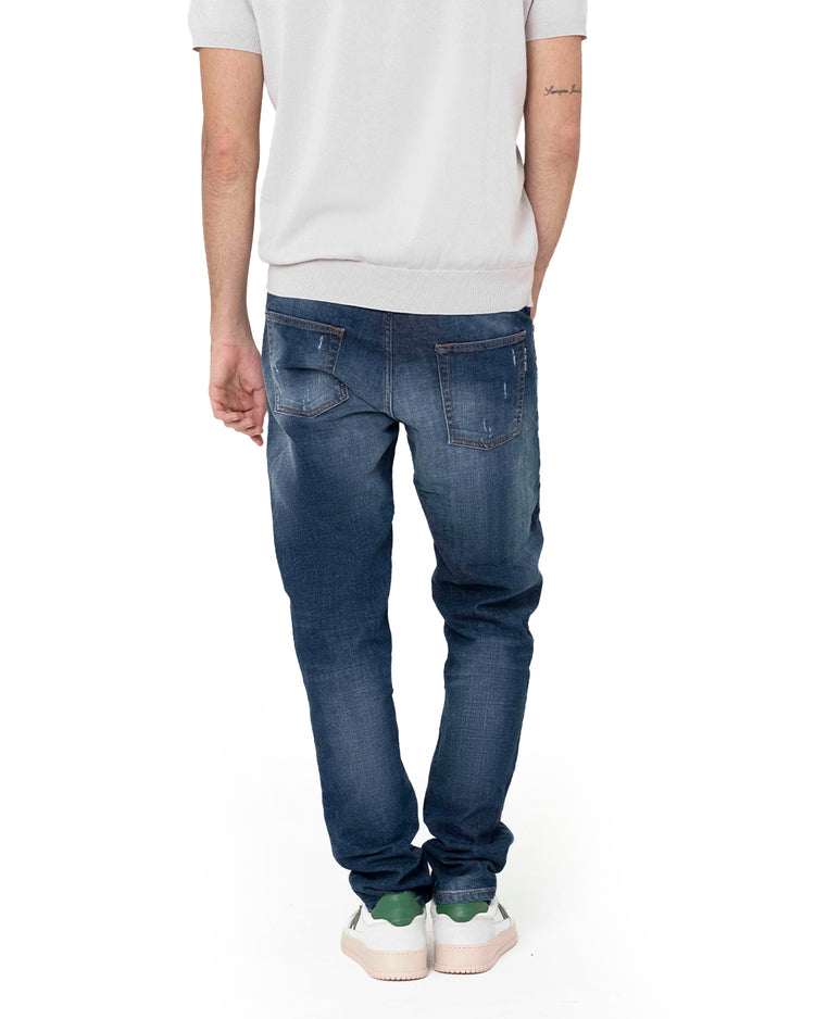 Why not brand Jeans Slimfit con Abrasioni Rifiniti a Mano Negozio