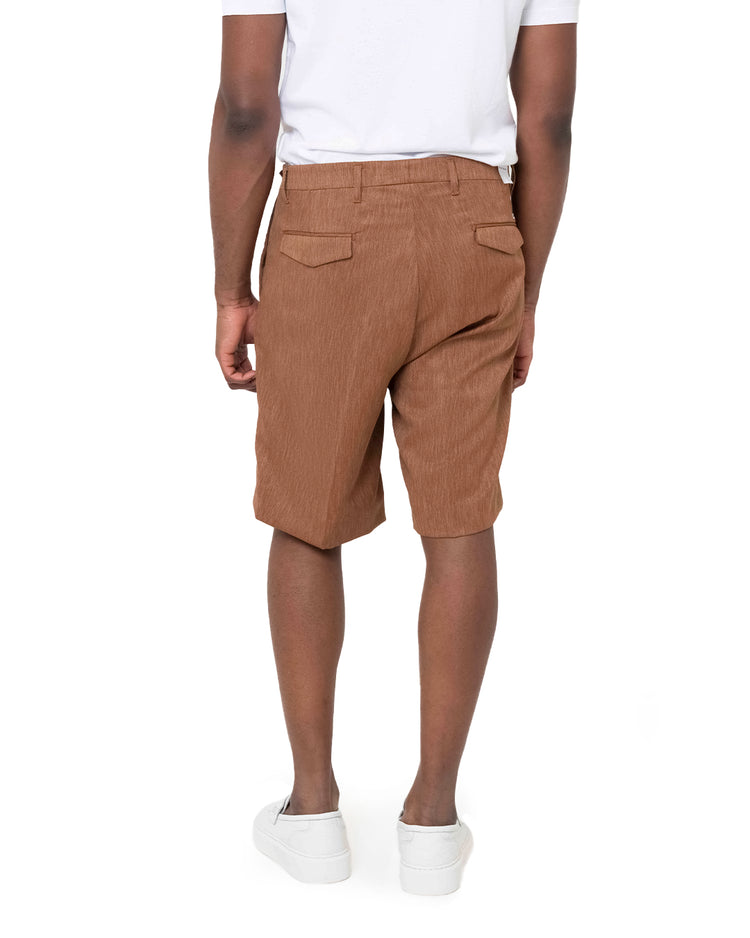 Why not brand Short Sartoriale con Pences Chiusura Laterale con Tasca a Filo Liquidazione