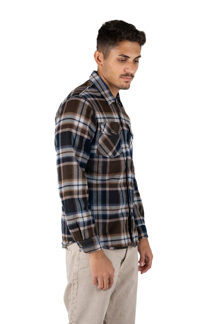 Why not brand Giacca Camicia a quadri Marrone Moda